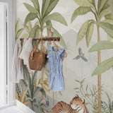 Wild Jungle Mural Multi by Boråstapeter Exotic Tropical Animal Wallpaper – Schumacher 6945