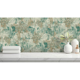 Sergio Green by Arthouse Abstract Texture Wallpaper – Brewster Home Fashions AH100193AH