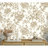 Gabriela Neutral by Fine Decor Floral Wallpaper – Brewster Home Fashions FD43611