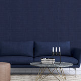 Rafe Navy by Arthouse Woven Texture Wallpaper – Brewster Home Fashions AH946002