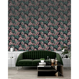Eliza Sea Green by Arthouse Palm Fronds Wallpaper- Brewster Home Fashions AH908308