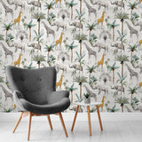 Hiram Multicolor by Arthouse Serengeti Animals Wallpaper- Brewster Home Fashions AH923709