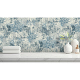 Sergio Blue by Arthouse Abstract Texture Wallpaper – Brewster Home Fashions AH100192AH