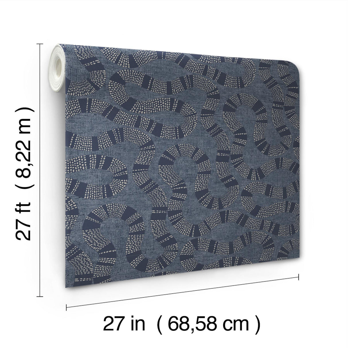 Ophidia Navy by Antonina Vella Wallpaper – York Designer Series AB3002
