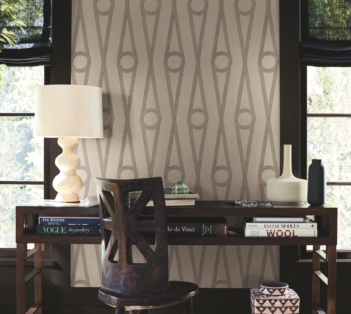 Henlein Gold by Antonina Vella Ogee Raised Foil Wallpaper – York Designer Series AB3012