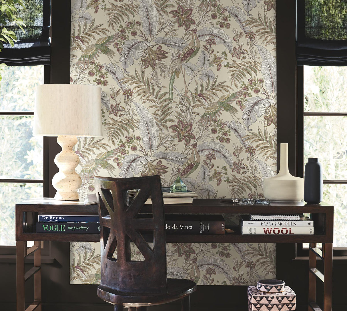 Heronwood Mulberry by Antonina Vella Botanical Bird Wallpaper – York Designer Series AB3101