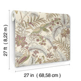Heronwood Mulberry by Antonina Vella Botanical Bird Wallpaper – York Designer Series AB3101