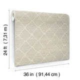 Tonga Putty by Antonina Vella Trellis & Lattice Grasscloth Wallpaper – AB3122