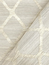 Tonga Putty by Antonina Vella Trellis & Lattice Grasscloth Wallpaper – AB3122