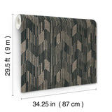Birch Charcoal by Missoni Raffia Grasscloth Wallpaper – York Designer Series MI10528