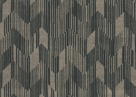 Birch Charcoal raffia grasscloth wallpaper by Missoni, 34.25 in x 29.5 ft roll (York Designer Series)