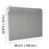 Mozart Charcoal by Missoni Striped Vinyl Wallpaper – York Designer Series MI10542