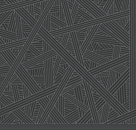 Missoni Nastri Black geometric vinyl wallpaper roll, 39.3 in x 32.8 ft