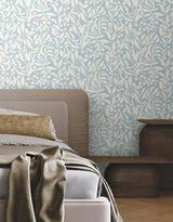 Olive Mill Sky Blue by York Wallcoverings Botanical Wallpaper – York Wallcoverings MT5612