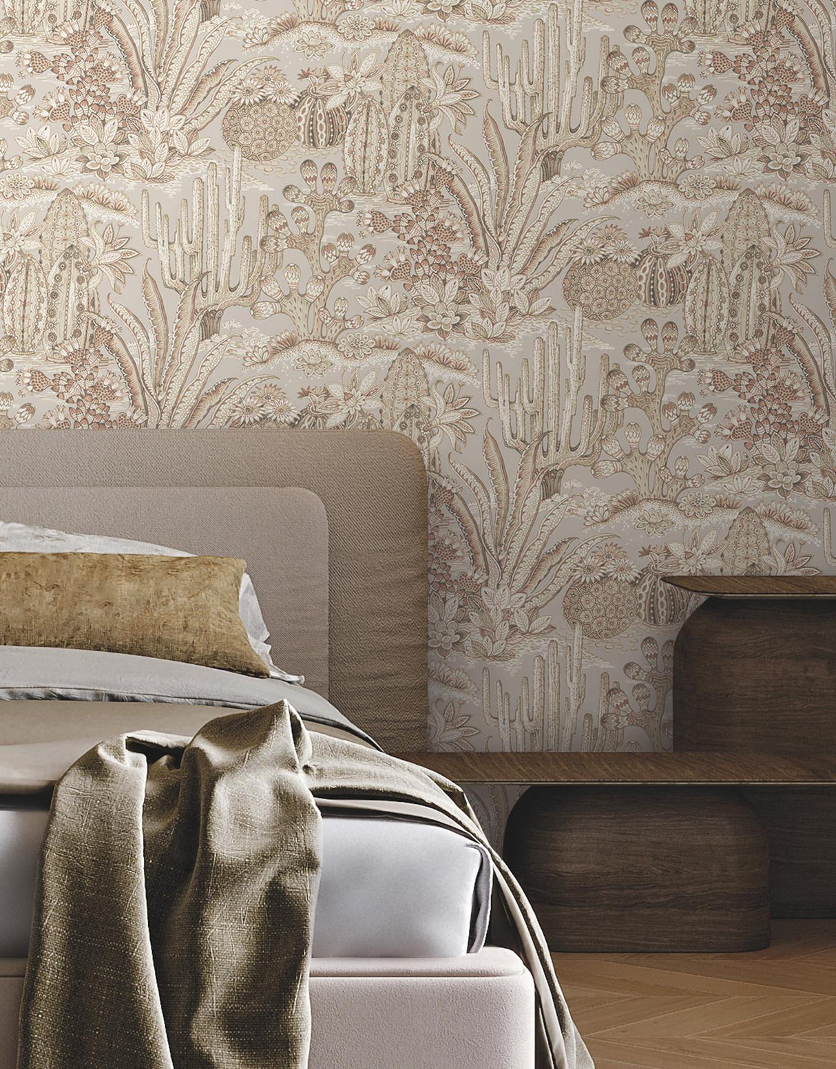 Lotus Land Cacti Baked Clay by York Wallcoverings Wallpaper – York Wallcoverings MT5632