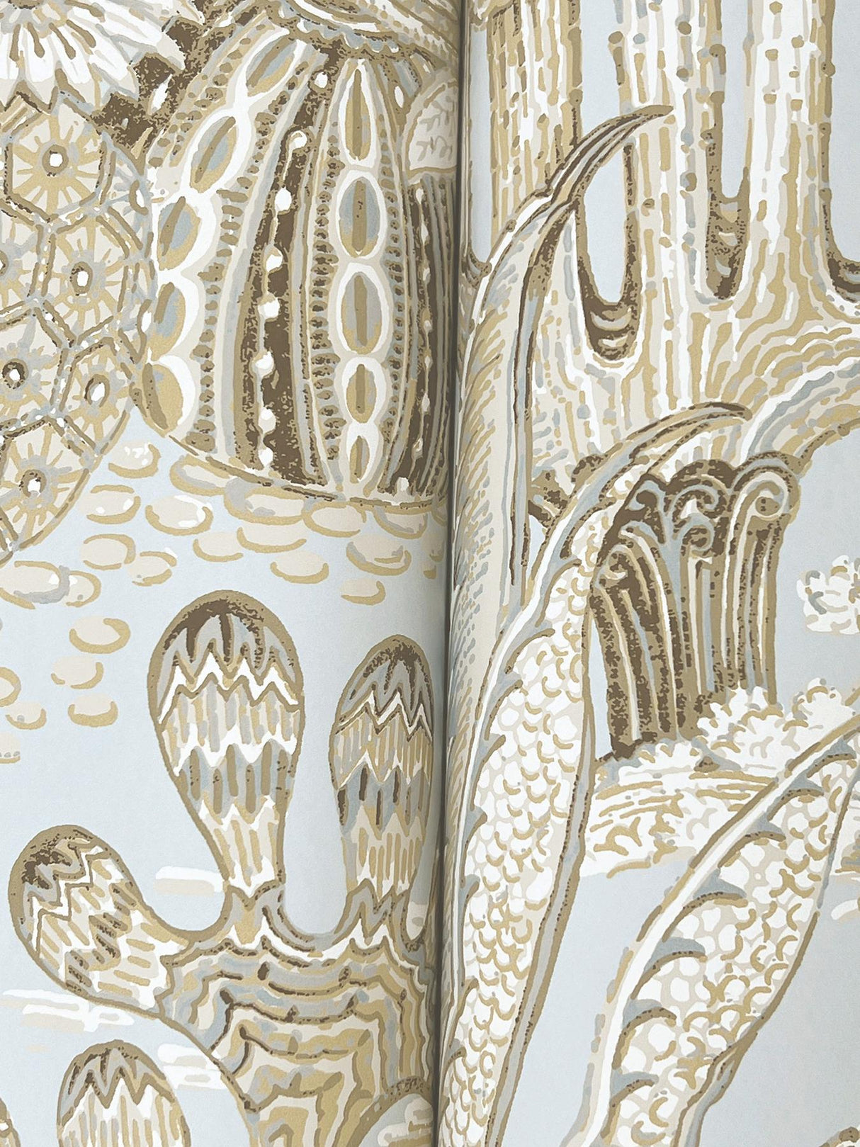 Lotus Land Cacti Sky Blue by York Wallcoverings Novelty Wallpaper – York Wallcoverings MT5634