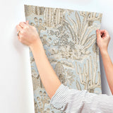 Lotus Land Cacti Sky Blue by York Wallcoverings Novelty Wallpaper – York Wallcoverings MT5634