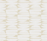 York Wallcoverings Lovely Libra Beach geometric wallpaper roll in beige and cream, 27 in x 27 ft