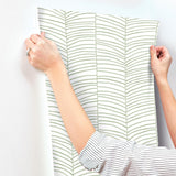 Cascade Palm Chevron Palm by York Wallcoverings Wallpaper – York Wallcoverings MT5674