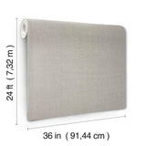 Huri Grey by Ronald Redding Linen Wallpaper- York Designer Series MX9602