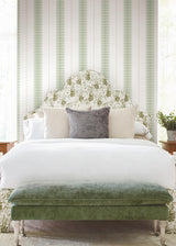 Tandem Stripe Green by Ronald Redding Stripe Wallpaper – York Designer Series MX9614