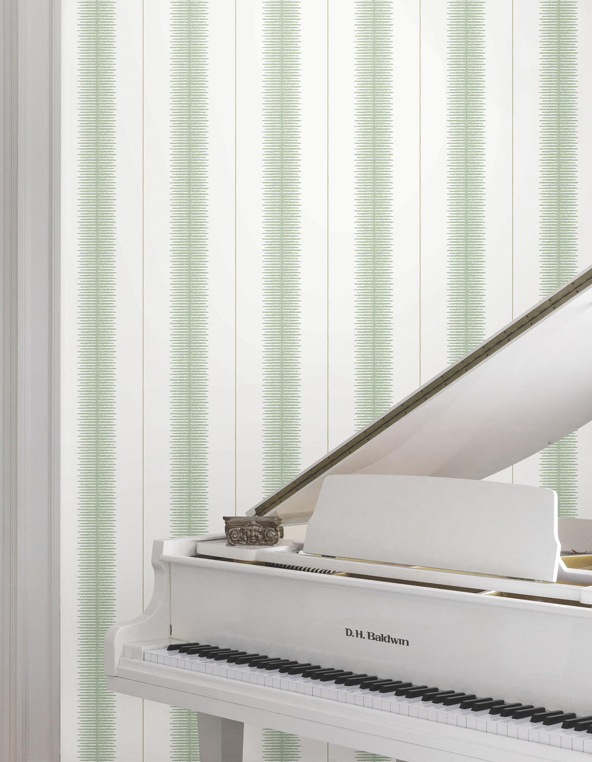 Tandem Stripe Green by Ronald Redding Stripe Wallpaper – York Designer Series MX9614