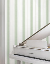 Tandem Stripe Green by Ronald Redding Stripe Wallpaper – York Designer Series MX9614
