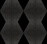 Diamond Legacy Black geometric wallpaper roll, 27 in x 27 ft