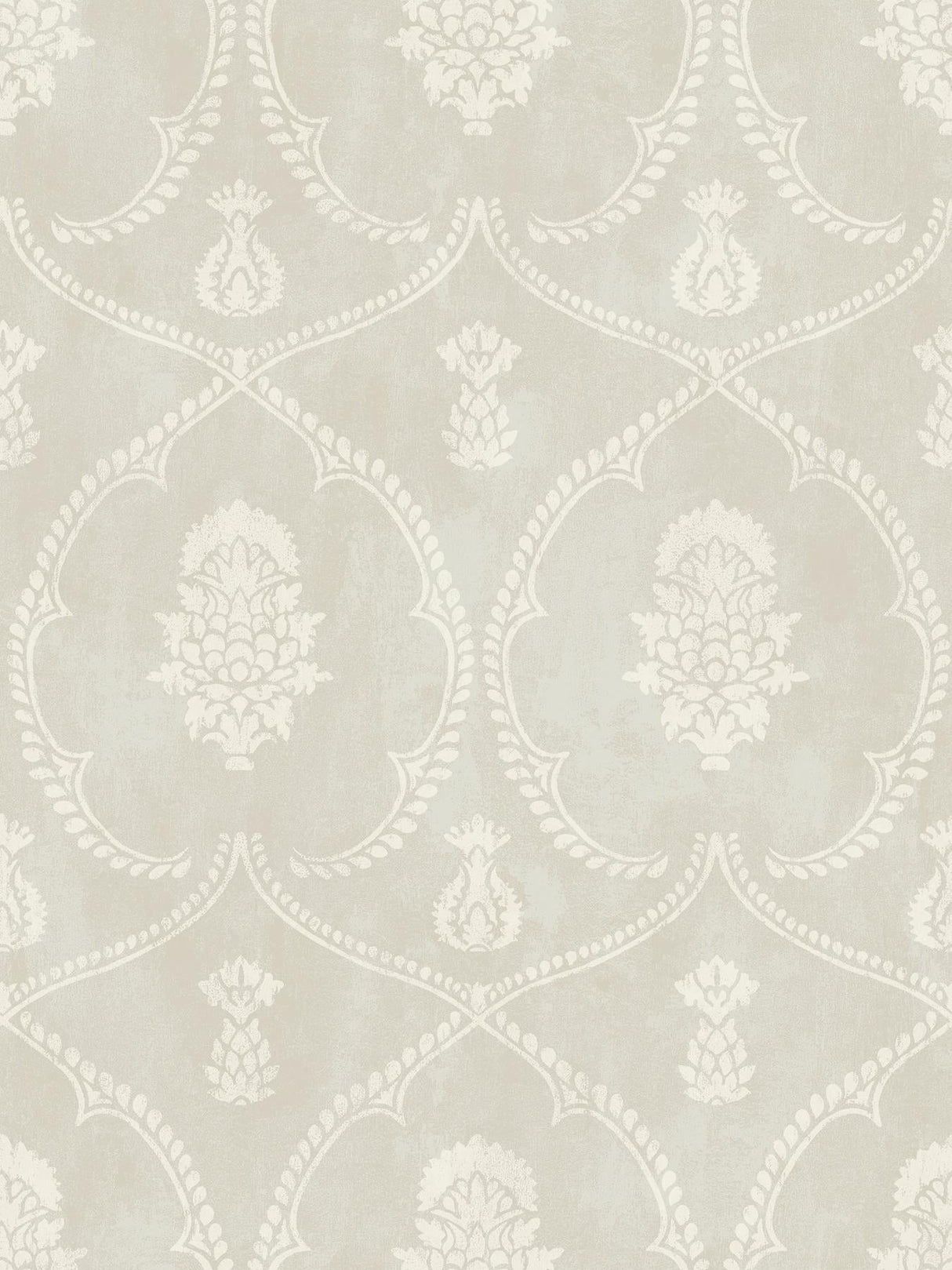 Royal Damask Soft Grey Wallpaper MX9642 by Ronald Redding – pattern detail