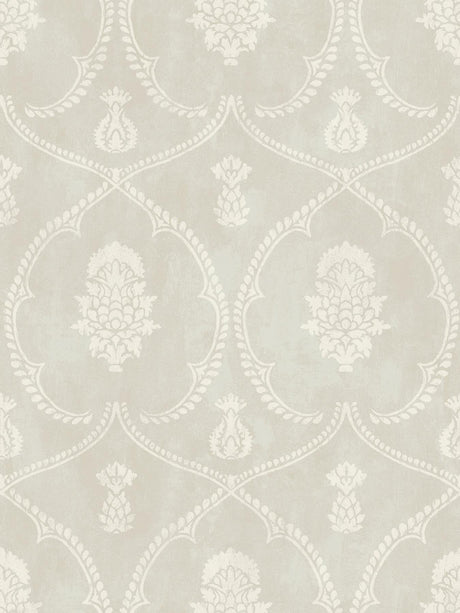 Royal Damask Soft Grey Wallpaper MX9642 by Ronald Redding – pattern detail