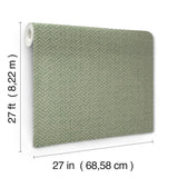 Regent Emerald by Ronald Redding Chevron Wallpaper – York Designer Series MX9673