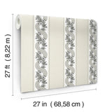 Abbey's Garland Black & White by Ronald Redding Non Woven Wallpaper – York Designer Series MX9691