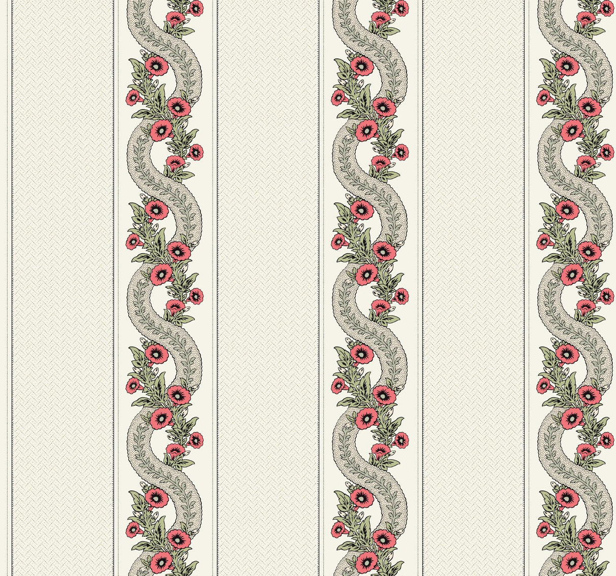 Abbey's Garland Red & Green wallpaper by Ronald Redding, pattern MX9693
