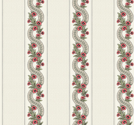 Abbey's Garland Red & Green wallpaper by Ronald Redding, pattern MX9693