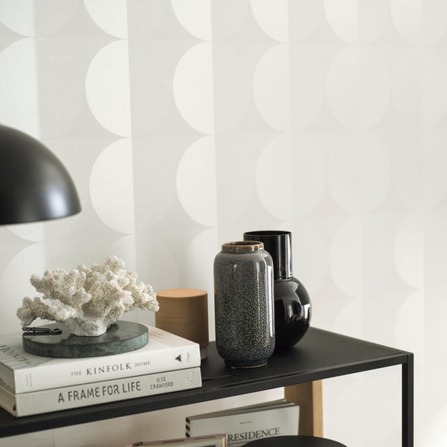 Sahara Moon Pearl by Boråstapeter Geometric Wallpaper – Schumacher 7150