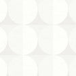 Sahara Moon Pearl geometric wallpaper by Boråstapeter for Schumacher, featuring a subtle moon-in-square mod pattern in soft white and pearl tones.