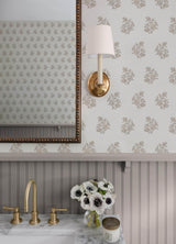 Overbrook Taupe by Erin Gates Bouquet Toss Wallpaper – A-Street Prints AST6360