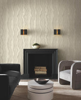 Mineral Shimmer Warm Neutral & Pearl by Candice Olson Geometric Metallic Wallpaper – York Designer Series DF3324