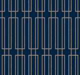 Candice Olson Terrace Navy geometric wallpaper DF3329