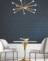 Terrace Navy by Candice Olson Geometric Wallpaper – York Designer Series DF3329