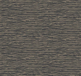 Candice Olson Horizons Charcoal textured horizontal stripe non woven wallpaper DF3384