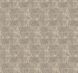 York Wallcoverings Woodcut wallpaper in Black & Linen with woodgrain checkerboard pattern