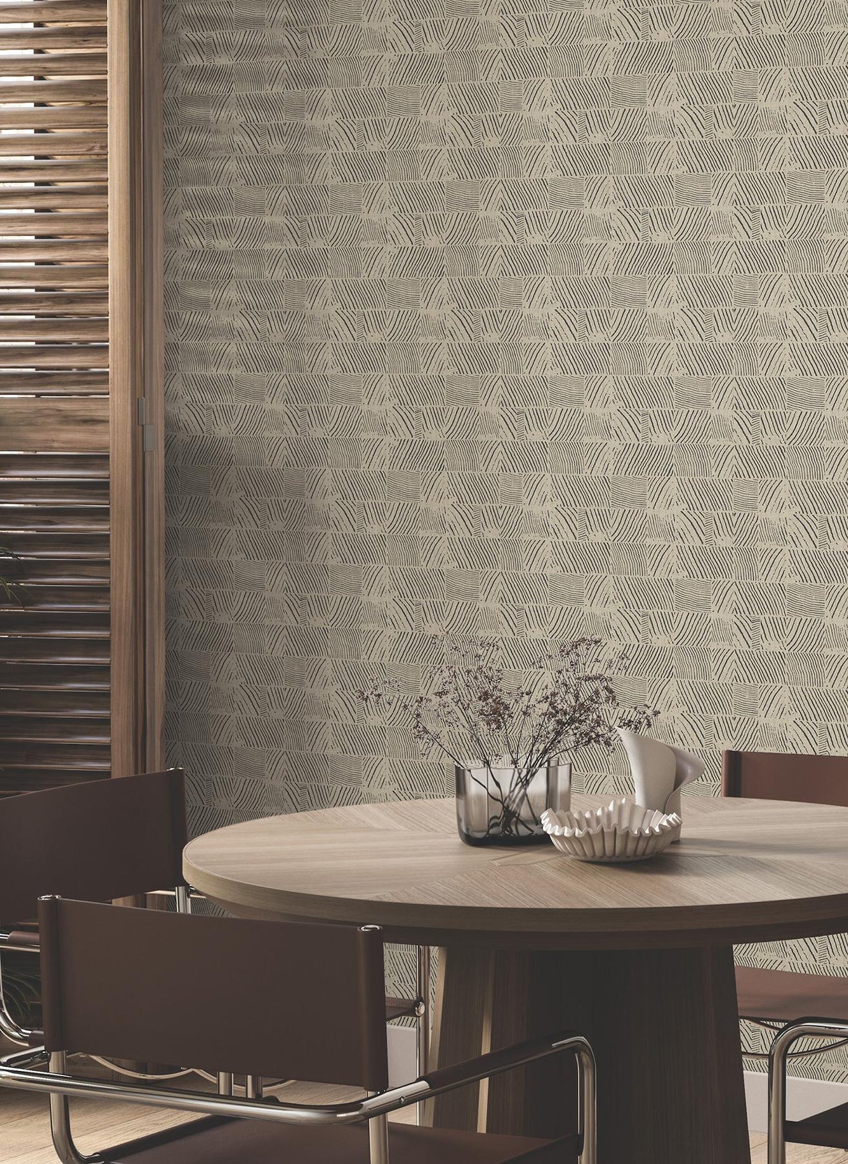 Woodcut Black & Linen by York Wallcoverings Geometric Non Woven Wallpaper – York Wallcoverings GN2621