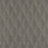 Magnolia Home Challenger Nook geometric diamond wallpaper in pewter and charcoal