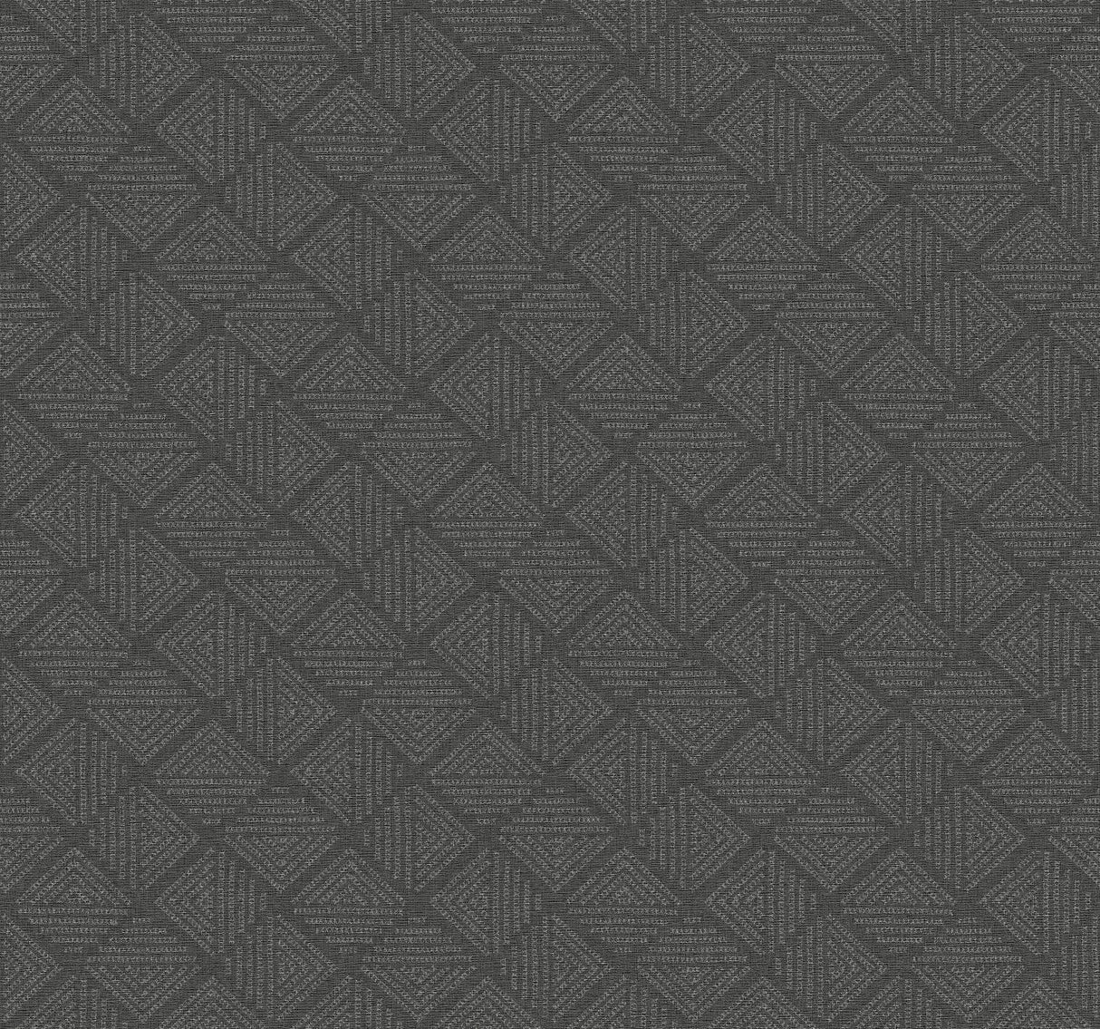 Center Square Charcoal Geometric Vinyl Wallpaper MJ4861