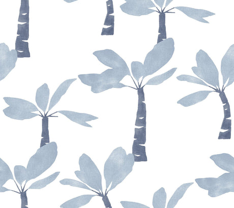 Painted Oasis Ultramarine Wallpaper by York Wallcoverings ZM2837
