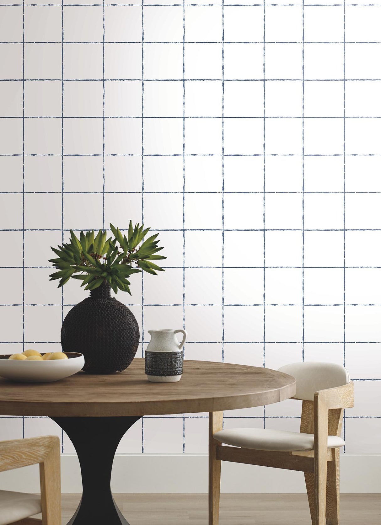 La Vitre Plaid Ultramarine by York Wallcoverings Geometric Plaid Wallpaper – York Wallcoverings ZM2856