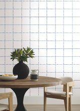 La Vitre Plaid Ultramarine by York Wallcoverings Geometric Plaid Wallpaper – York Wallcoverings ZM2856