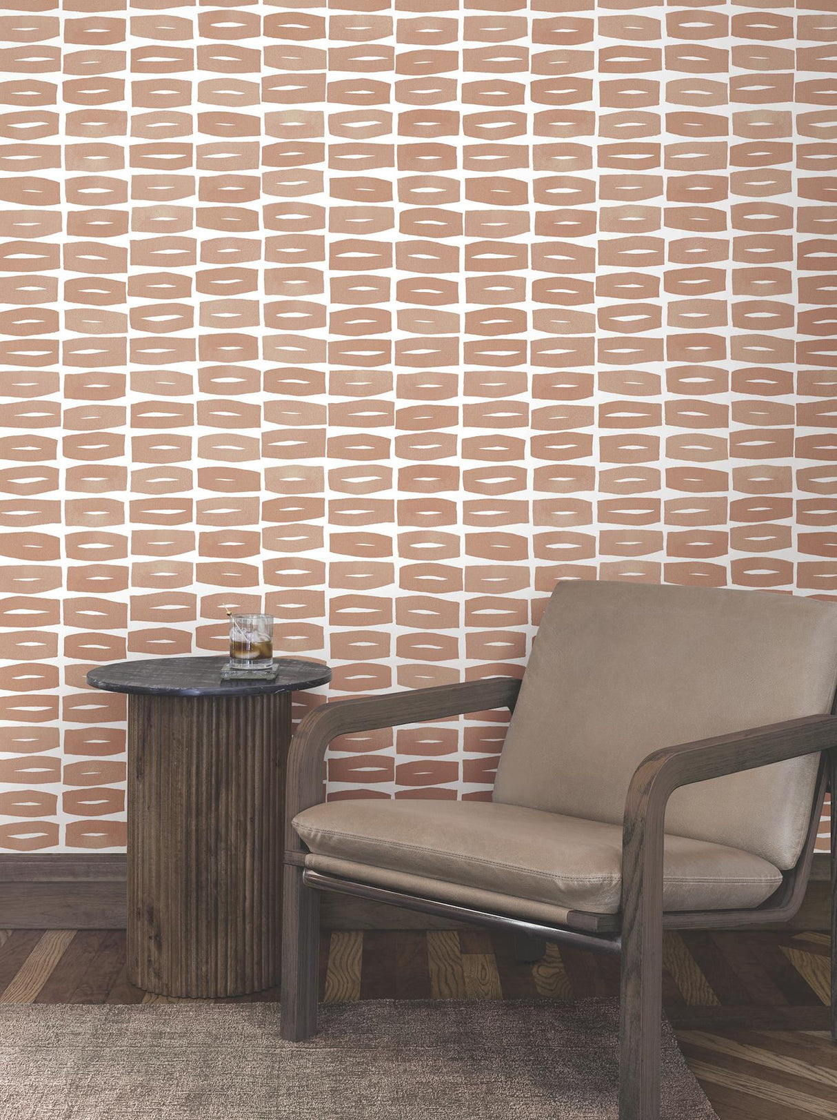 Modernist Motif Terracotta by York Wallcoverings Geometric Wallpaper – York Wallcoverings ZM2861
