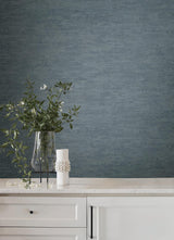 Weathered Stucco Dusty Blue by York Wallcoverings Textured Vinyl Wallpaper – York Wallcoverings SI25752